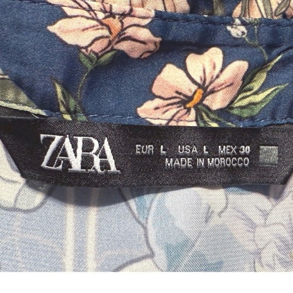 Zara Floral Patchwork Print Button Down Long Slee… - image 3